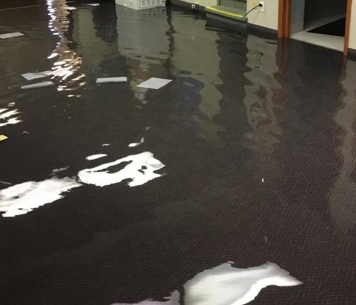 flooded office building